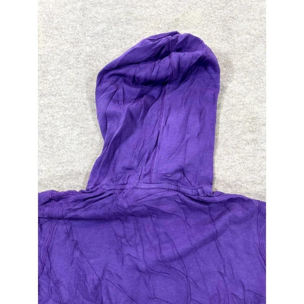 Nike Hoodie Womens Small Purple Just Do It Graphic Ribbed Trim Kangaroo Pocket